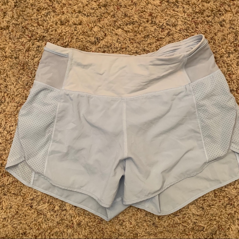 Light Blue Lulu Lemon Shorts